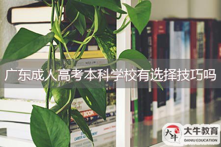 广东成人高考本科学校有选择技巧吗