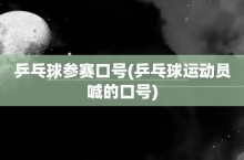 乒乓球参赛口号(乒乓球运动员喊的口号)