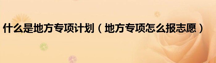 面向贫困地区招生专项计划是什么意思_2016农村贫困专项计划_贫困专项和国家专项一个意思吗