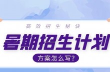 外包招生团队经验之谈：暑期招生计划方案怎么写？